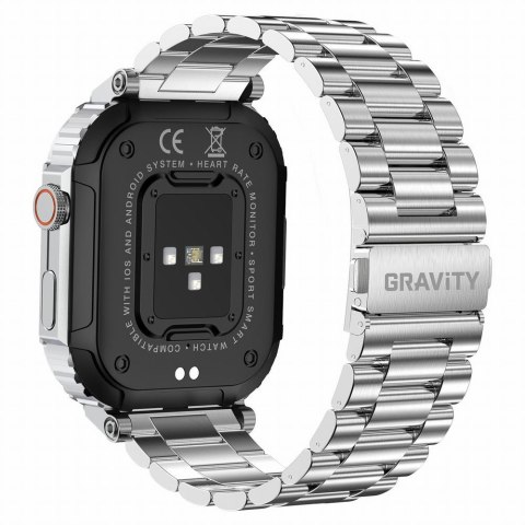 SMARTWATCH MĘSKI GRAVITY GT6-7 - WYKONYWANIE POŁĄCZEŃ, MONITOR SNU (sg020g) Gravity