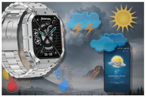 SMARTWATCH MĘSKI GRAVITY GT6-7 - WYKONYWANIE POŁĄCZEŃ, MONITOR SNU (sg020g) Gravity