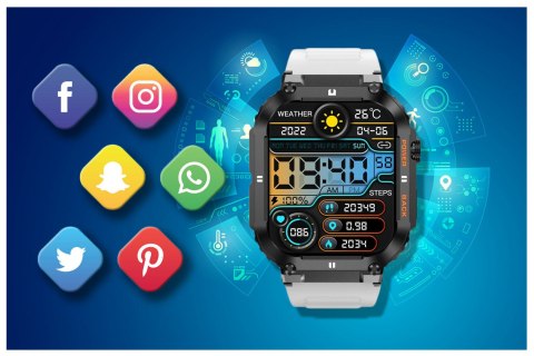 SMARTWATCH MĘSKI GRAVITY GT6-8 - WYKONYWANIE POŁĄCZEŃ, MONITOR SNU (sg020h) Gravity