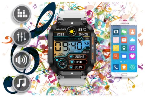SMARTWATCH MĘSKI GRAVITY GT6-8 - WYKONYWANIE POŁĄCZEŃ, MONITOR SNU (sg020h) Gravity