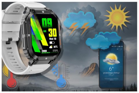 SMARTWATCH MĘSKI GRAVITY GT6-8 - WYKONYWANIE POŁĄCZEŃ, MONITOR SNU (sg020h) Gravity