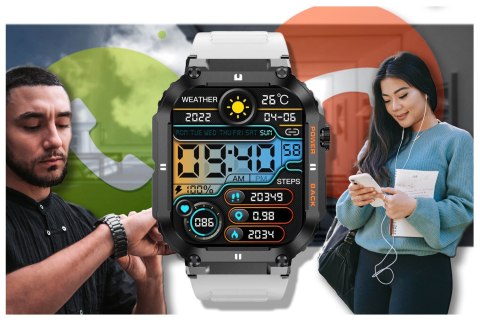 SMARTWATCH MĘSKI GRAVITY GT6-8 - WYKONYWANIE POŁĄCZEŃ, MONITOR SNU (sg020h) Gravity