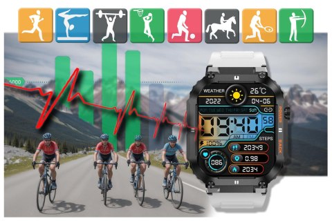 SMARTWATCH MĘSKI GRAVITY GT6-8 - WYKONYWANIE POŁĄCZEŃ, MONITOR SNU (sg020h) Gravity