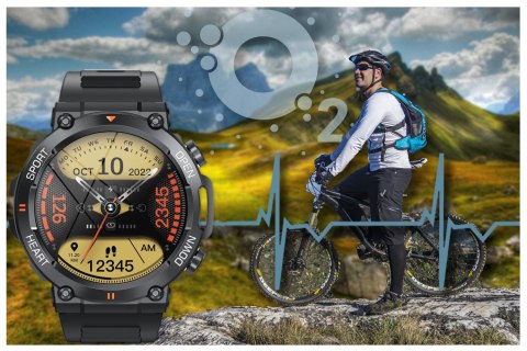 SMARTWATCH MĘSKI GRAVITY GT7-1 PRO - WYKONYWANIE POŁĄCZEŃ, PULSOKSYMETR (sg018a) Gravity