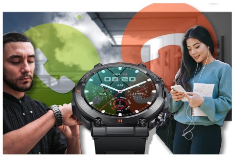 SMARTWATCH MĘSKI GRAVITY GT7-1 PRO - WYKONYWANIE POŁĄCZEŃ, PULSOKSYMETR (sg018a) Gravity
