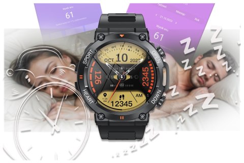 SMARTWATCH MĘSKI GRAVITY GT7-1 PRO - WYKONYWANIE POŁĄCZEŃ, PULSOKSYMETR (sg018a) Gravity