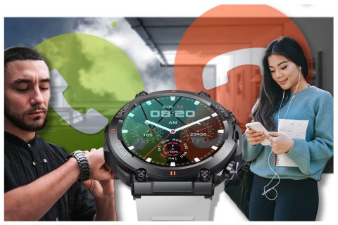 SMARTWATCH MĘSKI GRAVITY GT7-6 PRO - WYKONYWANIE POŁĄCZEŃ, PULSOKSYMETR (sg018f) Gravity
