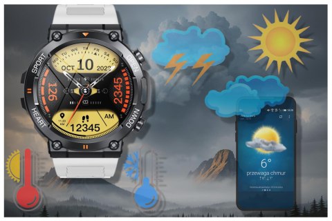 SMARTWATCH MĘSKI GRAVITY GT7-6 PRO - WYKONYWANIE POŁĄCZEŃ, PULSOKSYMETR (sg018f) Gravity
