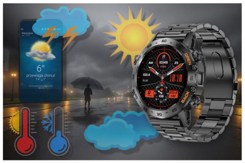SMARTWATCH MĘSKI GRAVITY GT9-2 - WYKONYWANIE POŁĄCZEŃ, CIŚNIENIOMIERZ (sg021b) Gravity