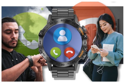 SMARTWATCH MĘSKI GRAVITY GT9-2 - WYKONYWANIE POŁĄCZEŃ, CIŚNIENIOMIERZ (sg021b) Gravity