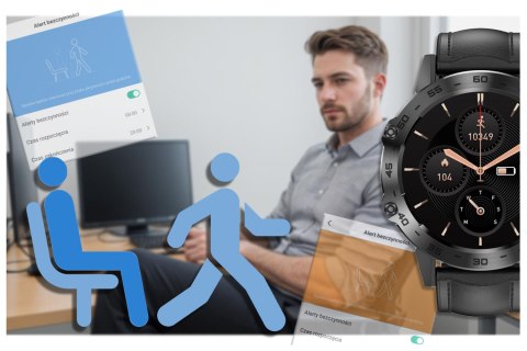 SMARTWATCH MĘSKI GRAVITY GT9-5 - WYKONYWANIE POŁĄCZEŃ, CIŚNIENIOMIERZ (sg021e) Gravity
