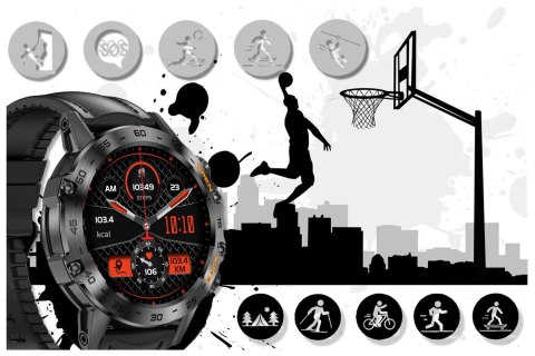 SMARTWATCH MĘSKI GRAVITY GT9-5 - WYKONYWANIE POŁĄCZEŃ, CIŚNIENIOMIERZ (sg021e) Gravity