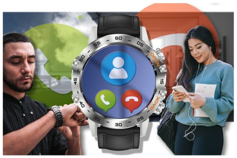 SMARTWATCH MĘSKI GRAVITY GT9-6 - WYKONYWANIE POŁĄCZEŃ, CIŚNIENIOMIERZ (sg021f) Gravity