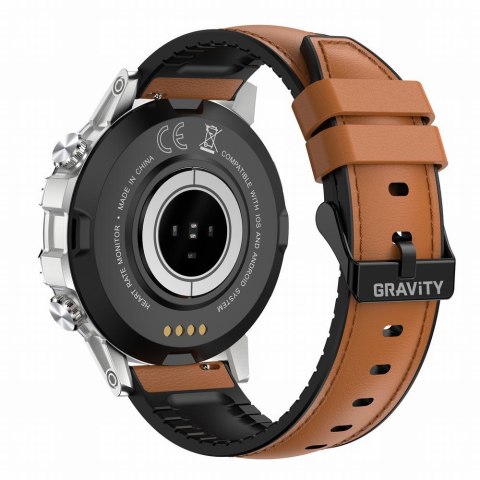 SMARTWATCH MĘSKI GRAVITY GT9-8 - WYKONYWANIE POŁĄCZEŃ, CIŚNIENIOMIERZ (sg021h) Gravity