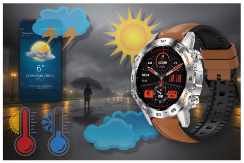 SMARTWATCH MĘSKI GRAVITY GT9-8 - WYKONYWANIE POŁĄCZEŃ, CIŚNIENIOMIERZ (sg021h) Gravity
