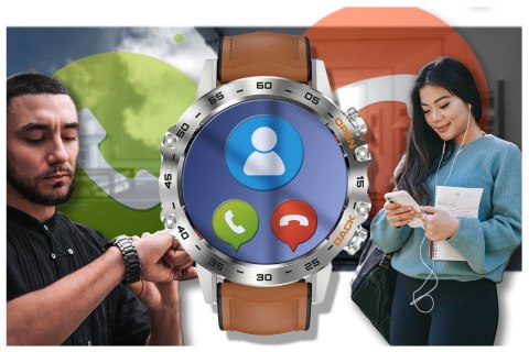 SMARTWATCH MĘSKI GRAVITY GT9-8 - WYKONYWANIE POŁĄCZEŃ, CIŚNIENIOMIERZ (sg021h) Gravity