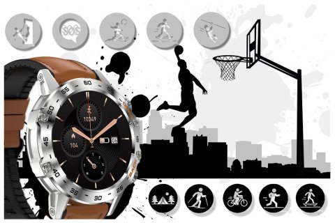 SMARTWATCH MĘSKI GRAVITY GT9-8 - WYKONYWANIE POŁĄCZEŃ, CIŚNIENIOMIERZ (sg021h) Gravity