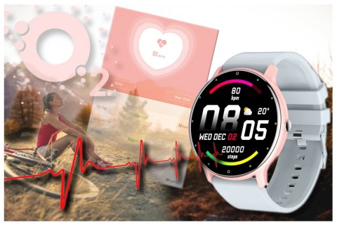 SMARTWATCH UNISEX GRAVITY GT1-8 - PULSOMETR, WŁASNE TARCZE (sg015h) Gravity