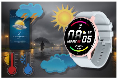 SMARTWATCH UNISEX GRAVITY GT1-8 - PULSOMETR, WŁASNE TARCZE (sg015h) Gravity