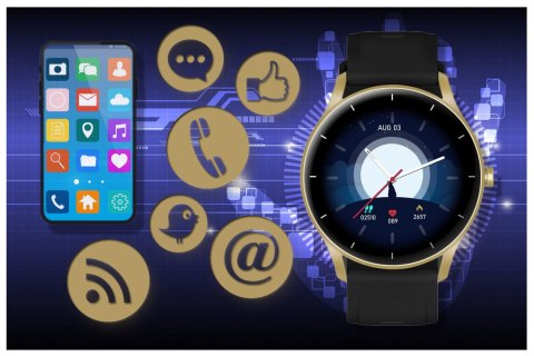 SMARTWATCH UNISEX GRAVITY GT2-3 - ROZMOWY BLUETOOTH, WŁASNE TARCZE (sg019c) Gravity