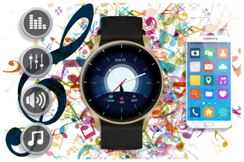 SMARTWATCH UNISEX GRAVITY GT2-3 - ROZMOWY BLUETOOTH, WŁASNE TARCZE (sg019c) Gravity
