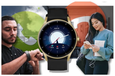 SMARTWATCH UNISEX GRAVITY GT2-3 - ROZMOWY BLUETOOTH, WŁASNE TARCZE (sg019c) Gravity