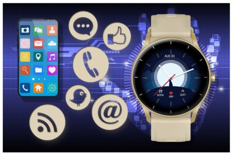 SMARTWATCH UNISEX GRAVITY GT2-4 - ROZMOWY BLUETOOTH, WŁASNE TARCZE (sg019d) Gravity