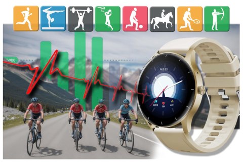 SMARTWATCH UNISEX GRAVITY GT2-4 - ROZMOWY BLUETOOTH, WŁASNE TARCZE (sg019d) Gravity