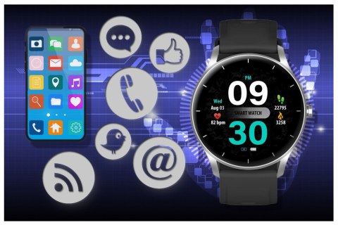 SMARTWATCH UNISEX GRAVITY GT2-6 - ROZMOWY BLUETOOTH, WŁASNE TARCZE (sg019f) Gravity