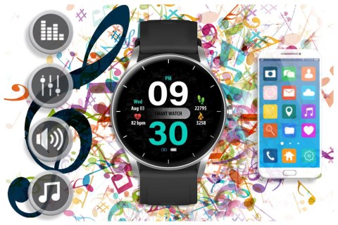 SMARTWATCH UNISEX GRAVITY GT2-6 - ROZMOWY BLUETOOTH, WŁASNE TARCZE (sg019f) Gravity