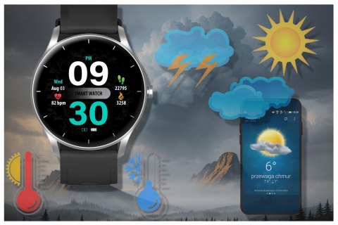 SMARTWATCH UNISEX GRAVITY GT2-6 - ROZMOWY BLUETOOTH, WŁASNE TARCZE (sg019f) Gravity