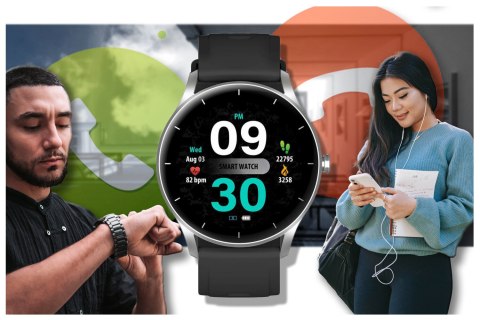 SMARTWATCH UNISEX GRAVITY GT2-6 - ROZMOWY BLUETOOTH, WŁASNE TARCZE (sg019f) Gravity
