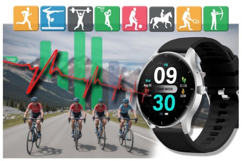 SMARTWATCH UNISEX GRAVITY GT2-6 - ROZMOWY BLUETOOTH, WŁASNE TARCZE (sg019f) Gravity