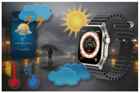 SMARTWATCH UNISEX Rubicon RNCF17 - BLUETOOTH CALL, ŁADOWANIE BEZPRZEWODOWE (sr059a) Rubicon