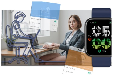 SMARTWATCH UNISEX GRAVITY GT3-5 - ROZMOWY BLUETOOTH, WŁASNE TARCZE (sg022e) Gravity