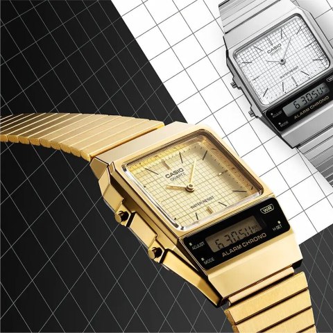ZEGAREK UNISEX CASIO Vintage Dual Time AQ-800EG-9ADF + BOX Casio