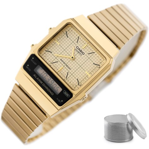 ZEGAREK UNISEX CASIO Vintage Dual Time AQ-800EG-9ADF + BOX Casio