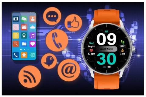 SMARTWATCH UNISEX GRAVITY GT2-8 - ROZMOWY BLUETOOTH, WŁASNE TARCZE (sg019h) Gravity