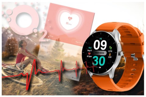 SMARTWATCH UNISEX GRAVITY GT2-8 - ROZMOWY BLUETOOTH, WŁASNE TARCZE (sg019h) Gravity