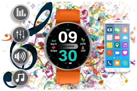 SMARTWATCH UNISEX GRAVITY GT2-8 - ROZMOWY BLUETOOTH, WŁASNE TARCZE (sg019h) Gravity