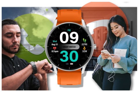 SMARTWATCH UNISEX GRAVITY GT2-8 - ROZMOWY BLUETOOTH, WŁASNE TARCZE (sg019h) Gravity