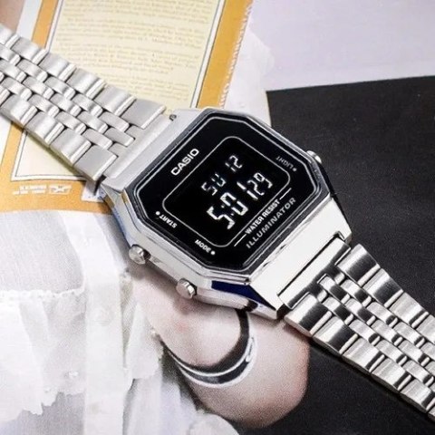 ZEGAREK DAMSKI CASIO LA680WA-1B VINTAGE + BOX Casio
