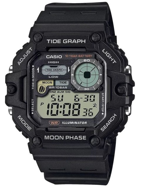 ZEGAREK MĘSKI CASIO Digital Moonphase WS-1700H-1AV + BOX Casio