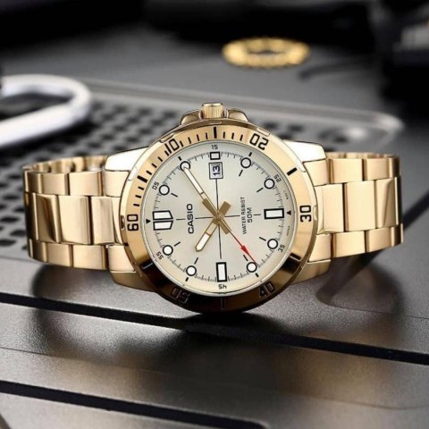 ZEGAREK MĘSKI CASIO MTP-VD01G-9E (zd185d) + BOX Casio