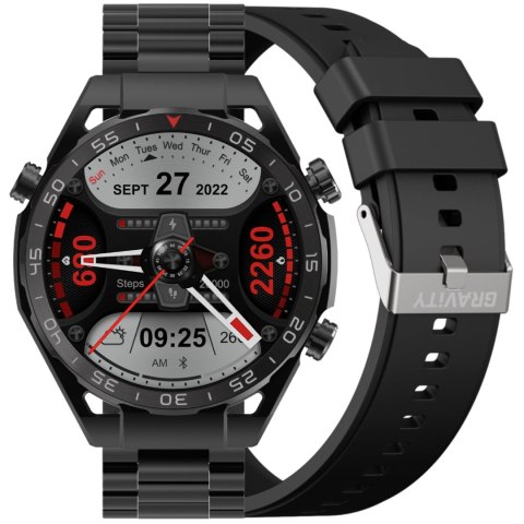 SMARTWATCH MĘSKI GRAVITY GT13-1 - DODATKOWY PASEK (sg028a) Gravity