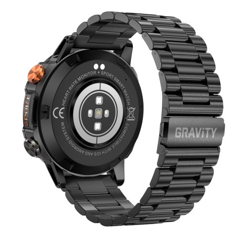 SMARTWATCH MĘSKI GRAVITY GT20-1 - AMOLED, DODATKOWY PASEK (sg024a) Gravity
