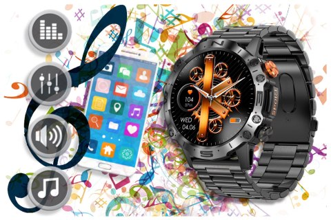 SMARTWATCH MĘSKI GRAVITY GT20-1 - AMOLED, DODATKOWY PASEK (sg024a) Gravity