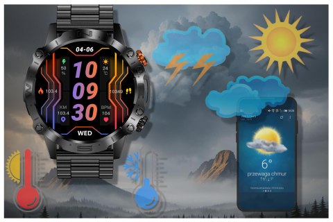 SMARTWATCH MĘSKI GRAVITY GT20-1 - AMOLED, DODATKOWY PASEK (sg024a) Gravity