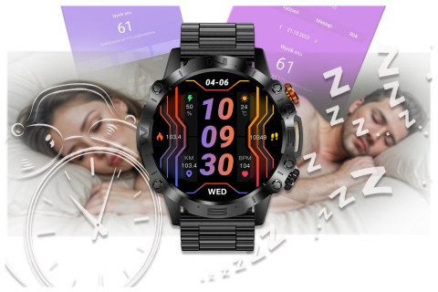 SMARTWATCH MĘSKI GRAVITY GT20-1 - AMOLED, DODATKOWY PASEK (sg024a) Gravity