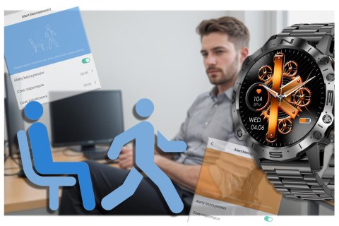 SMARTWATCH MĘSKI GRAVITY GT20-1 - AMOLED, DODATKOWY PASEK (sg024a) Gravity